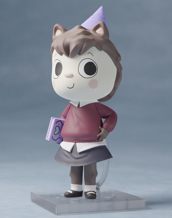 Hedgehog from &quot;Summer Camp Island&quot; 3D rendered as a Nendoroid figure