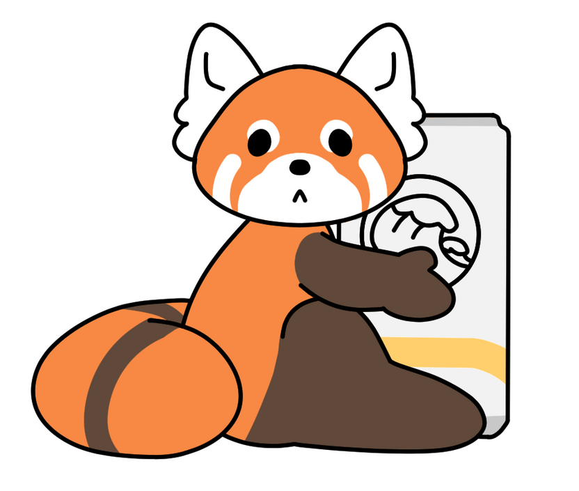 Red Panda with White Claw sticker design