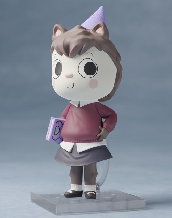 Hedgehog from "Summer Camp Island" 3D rendered as a Nendoroid figure